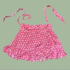 aerie pink wrap skirt size XL